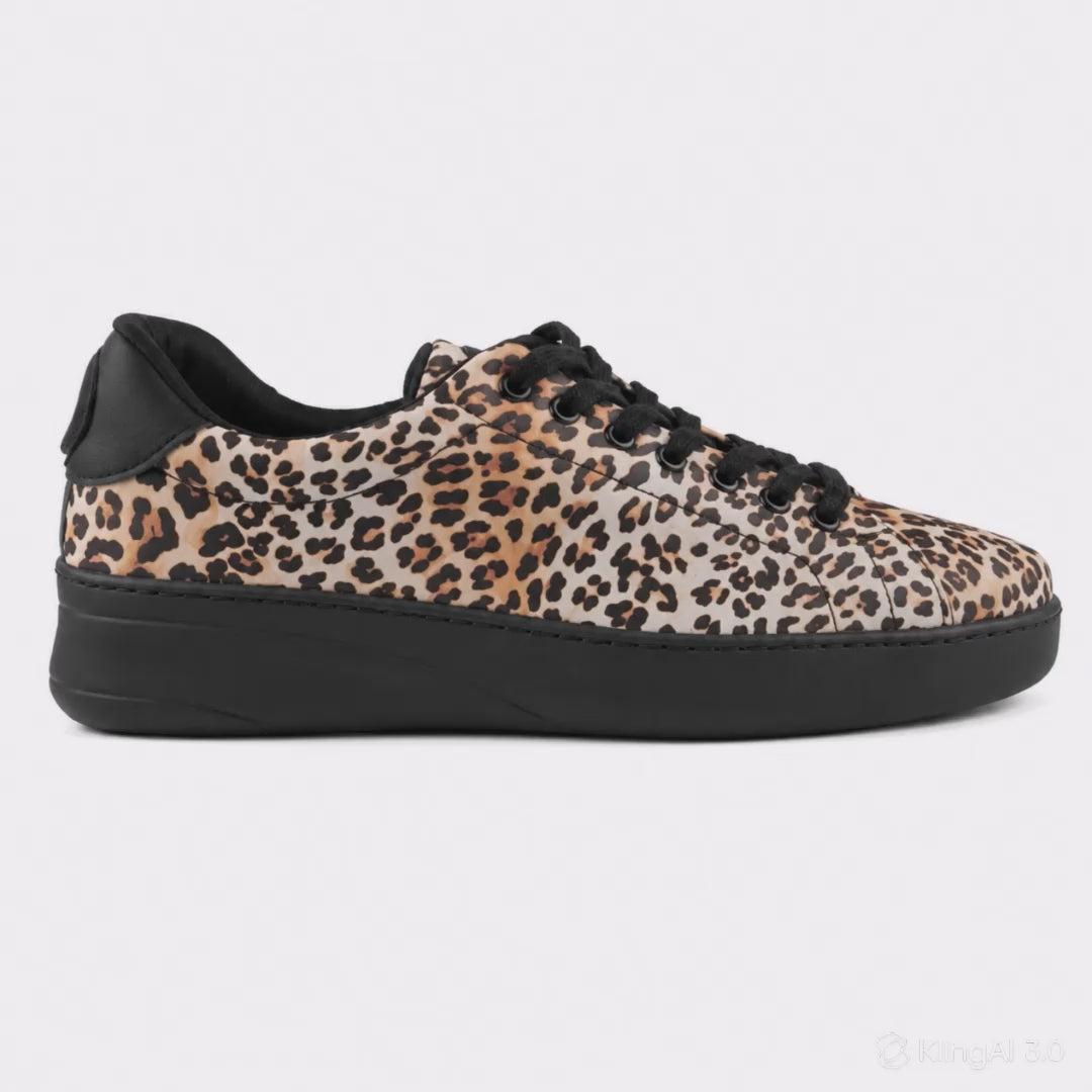 baskets de danse groove léopard noir