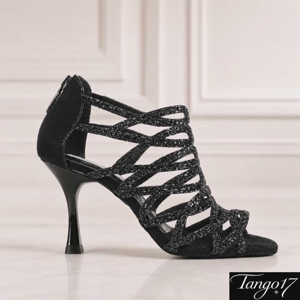 Chaussures noires de tango pour femme