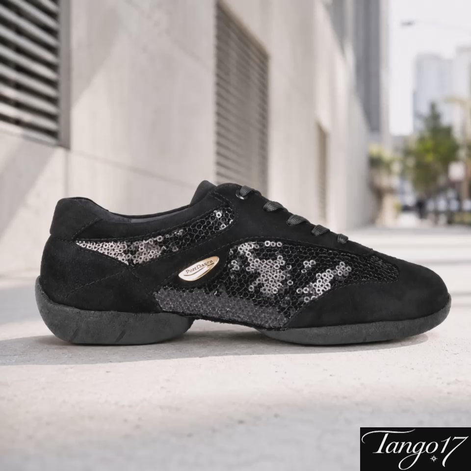 Load video: Sneakers Tango argentin femme noires