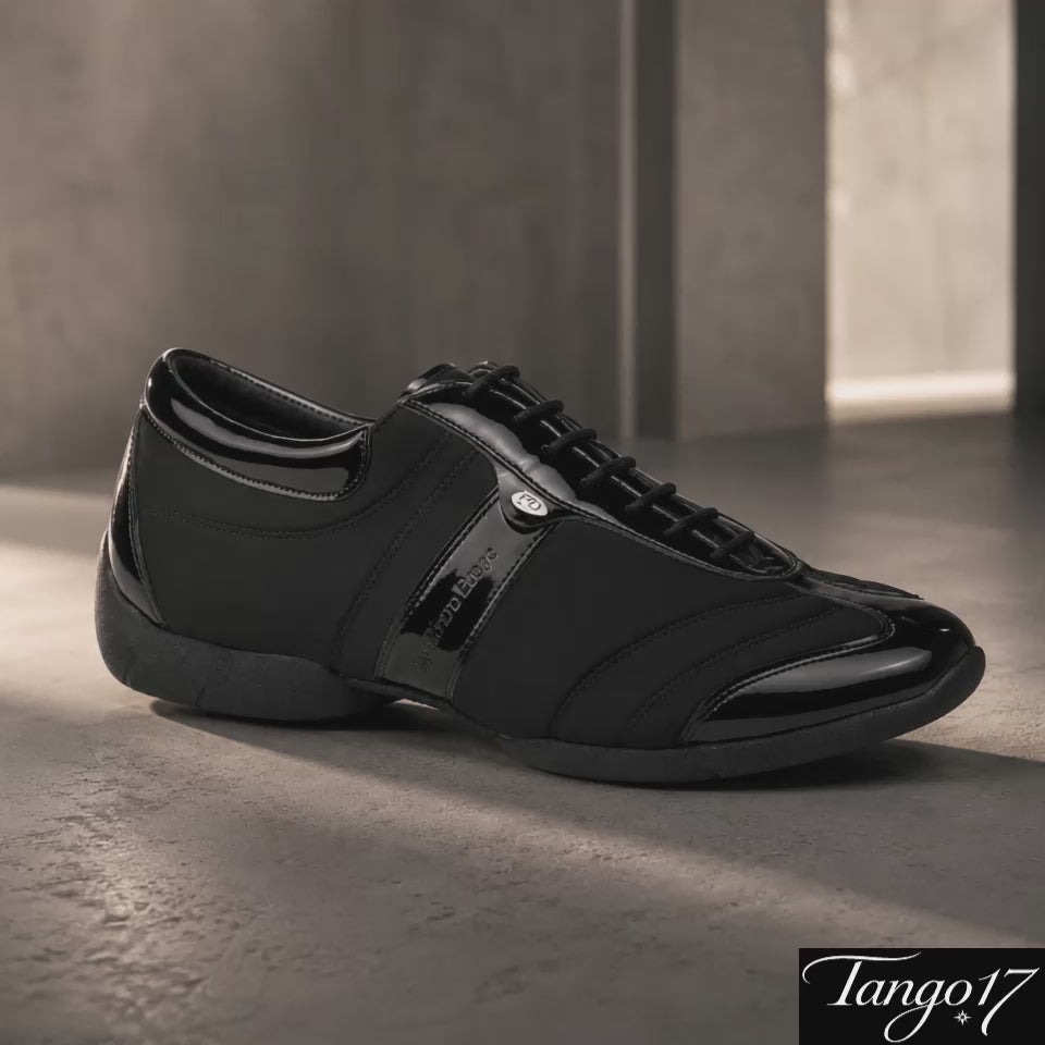 Load video: Chaussures de Tango Homme noires Milano