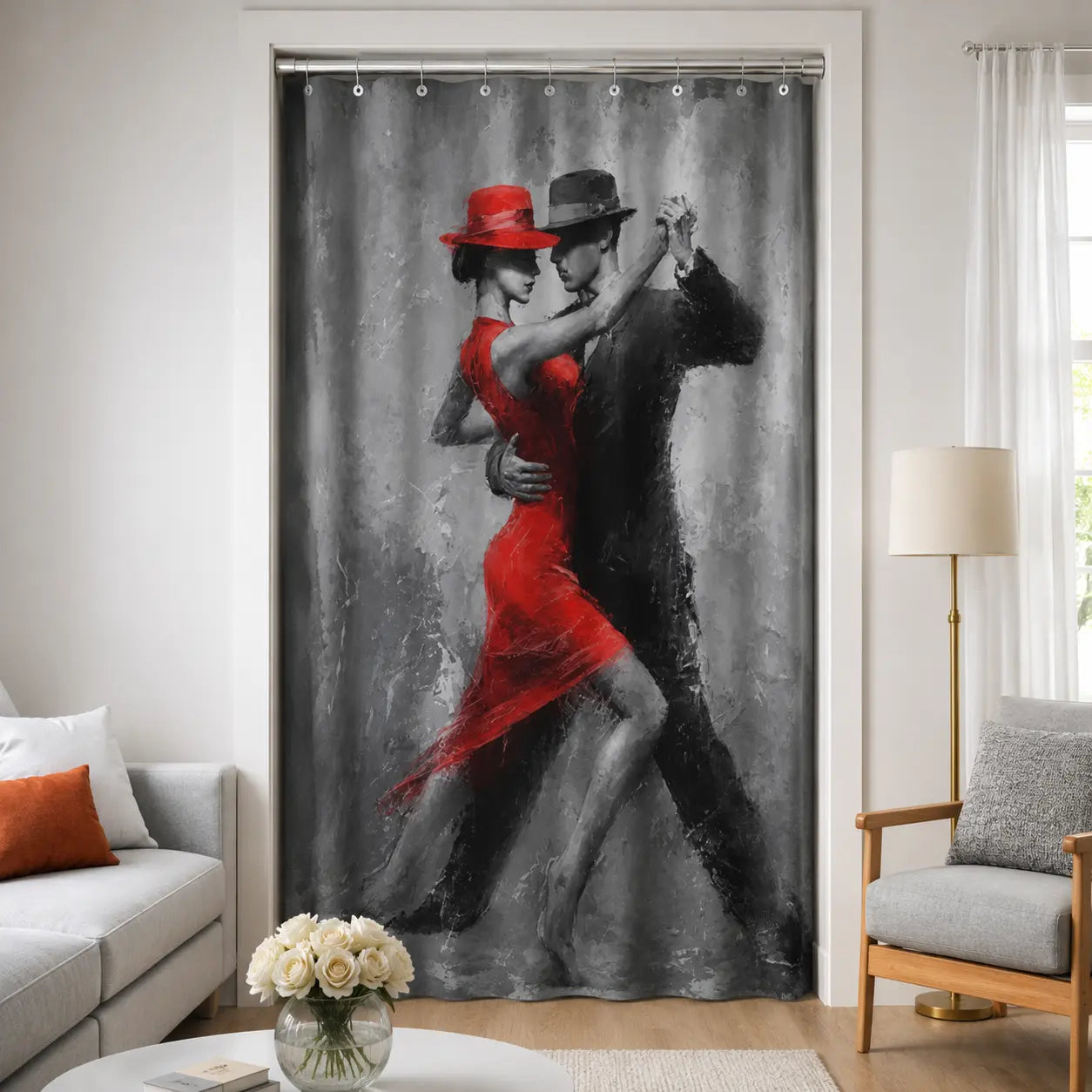 Cortina de Tango Rojo Pasión