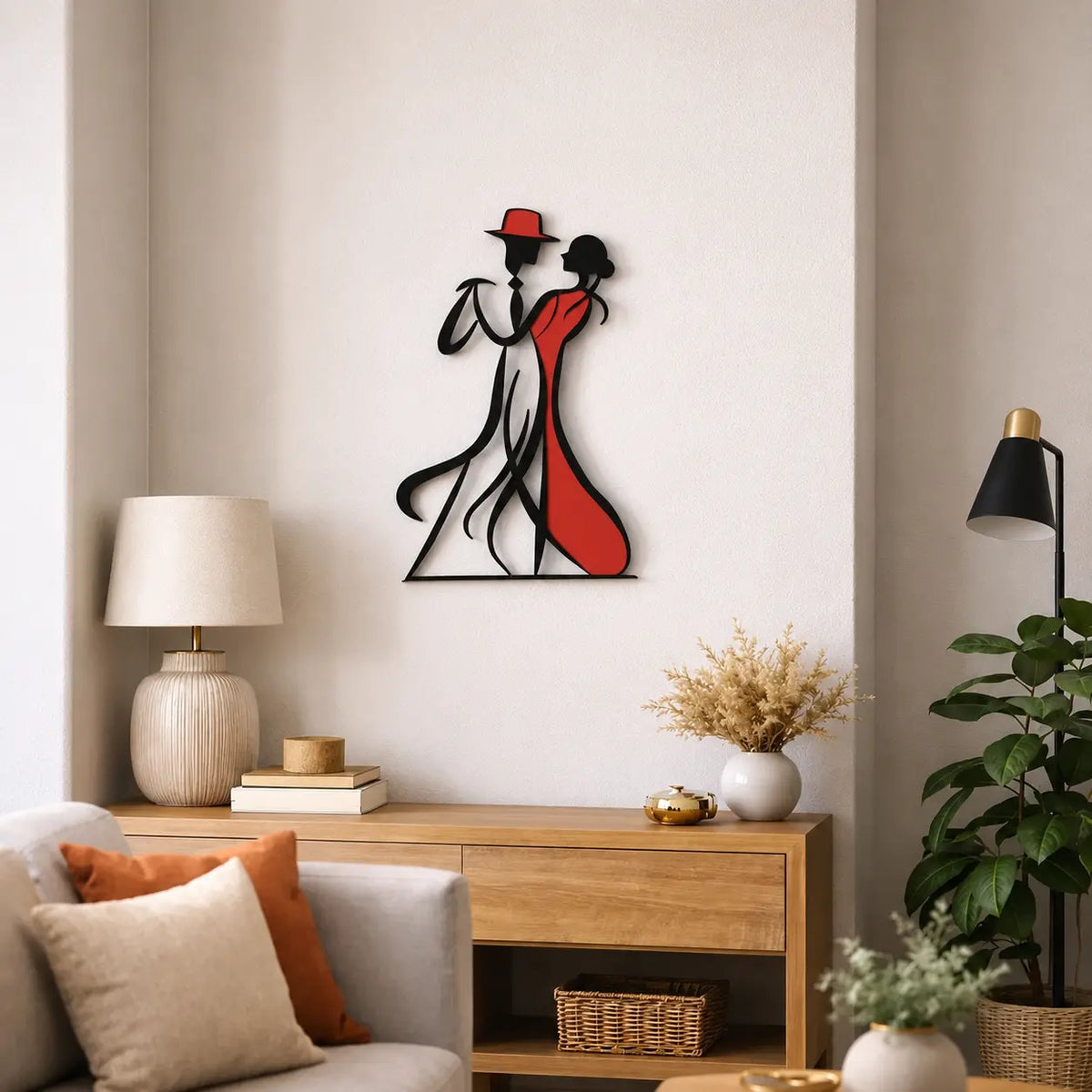 sculpture murale tango contemporain