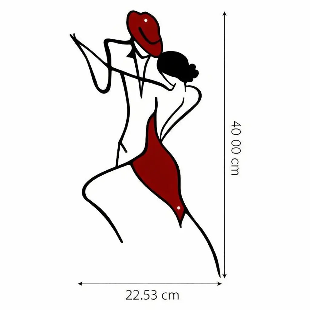 dimensions sculpture tango écarlate