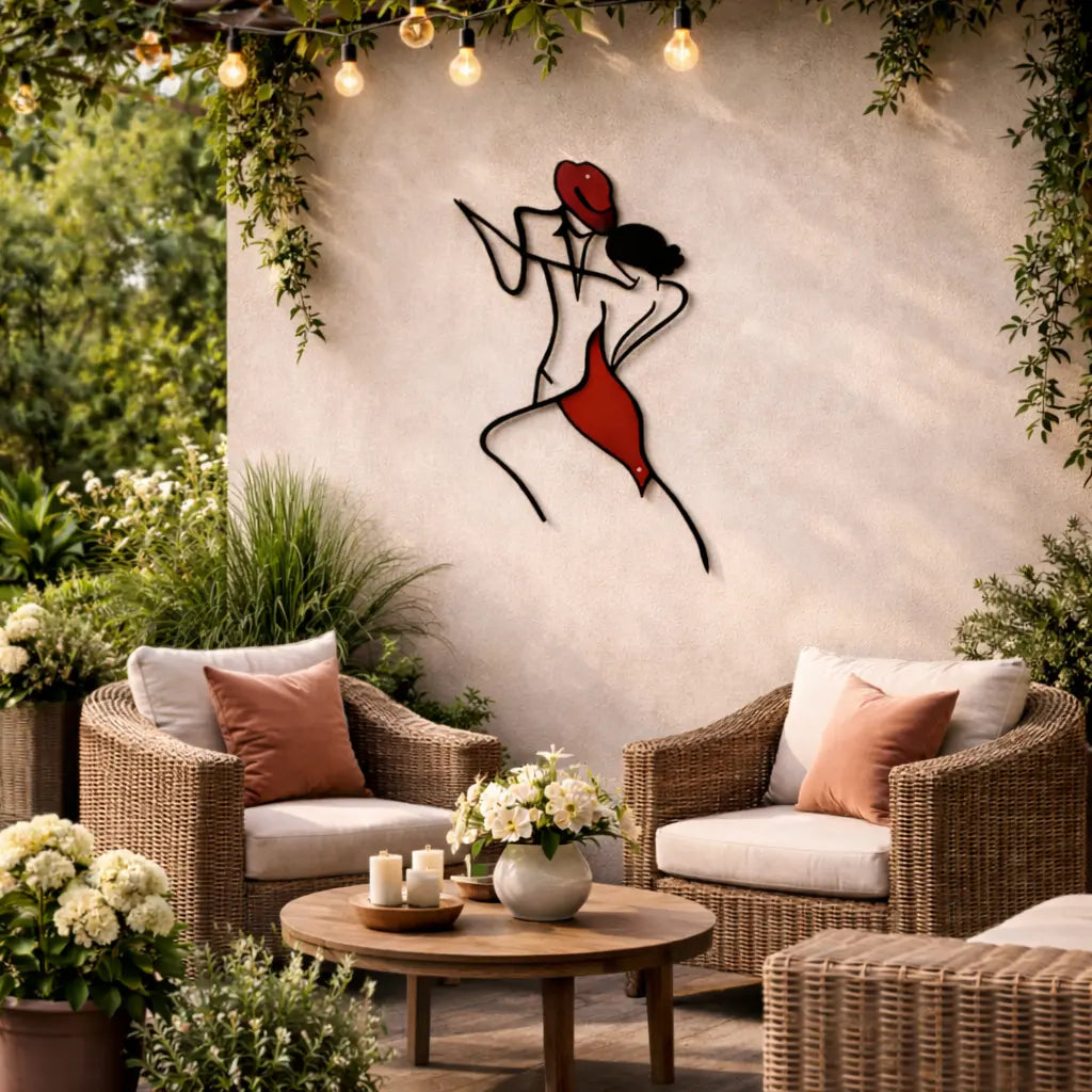 jardin décoré façon tango argentin