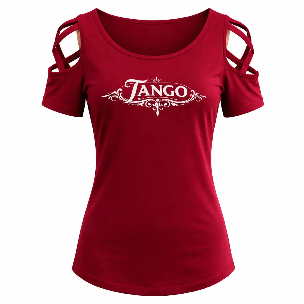 T-shirt femme tango élégance bordeaux