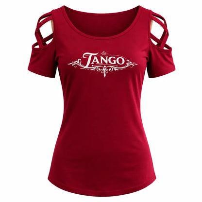 T-shirt femme tango élégance bordeaux