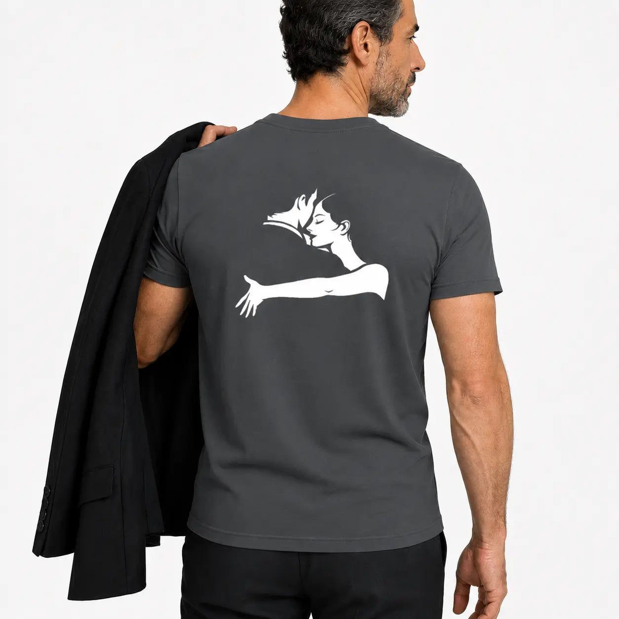 T-shirt tango homme abrazo anthracite
