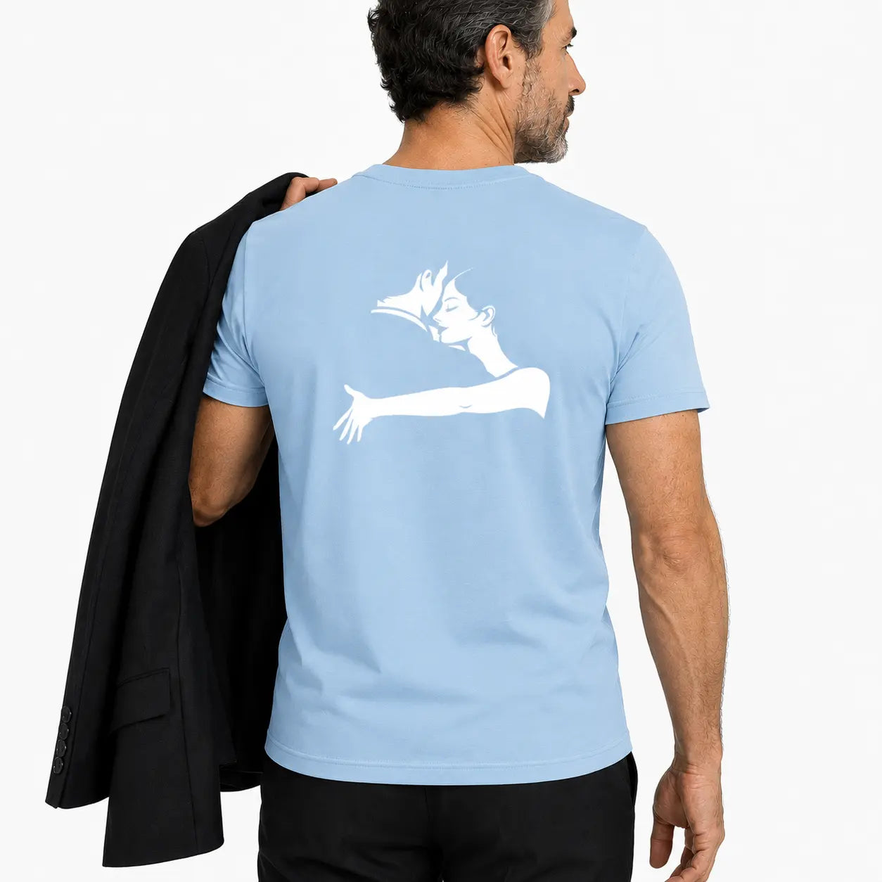 T-shirt tango homme abrazo bleu ciel