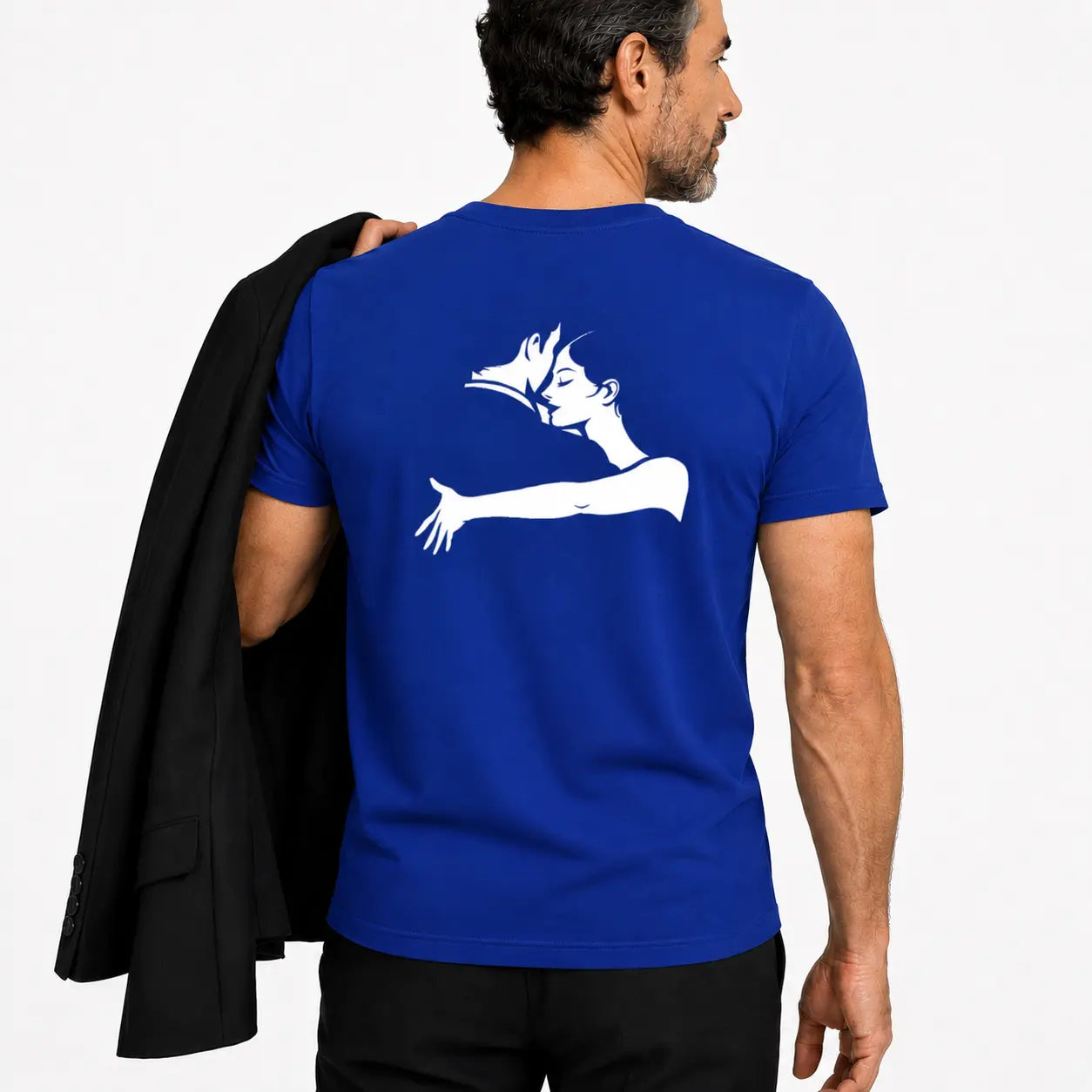T-shirt tango homme abrazo bleu roi