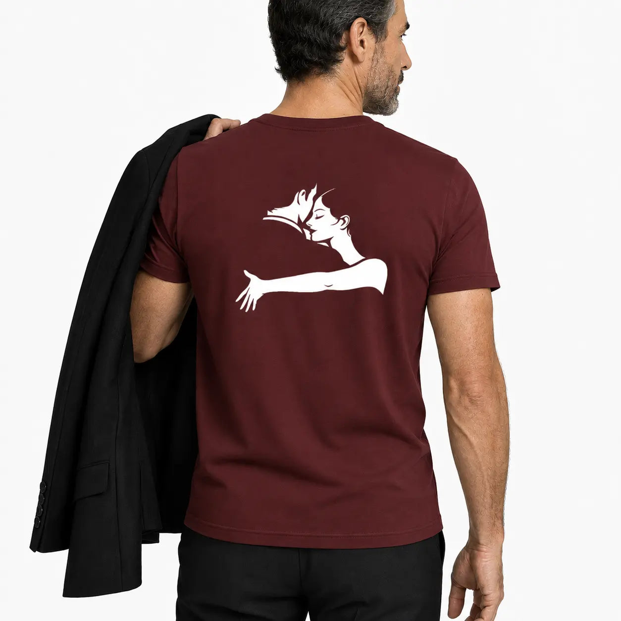 T-shirt tango homme abrazo marron