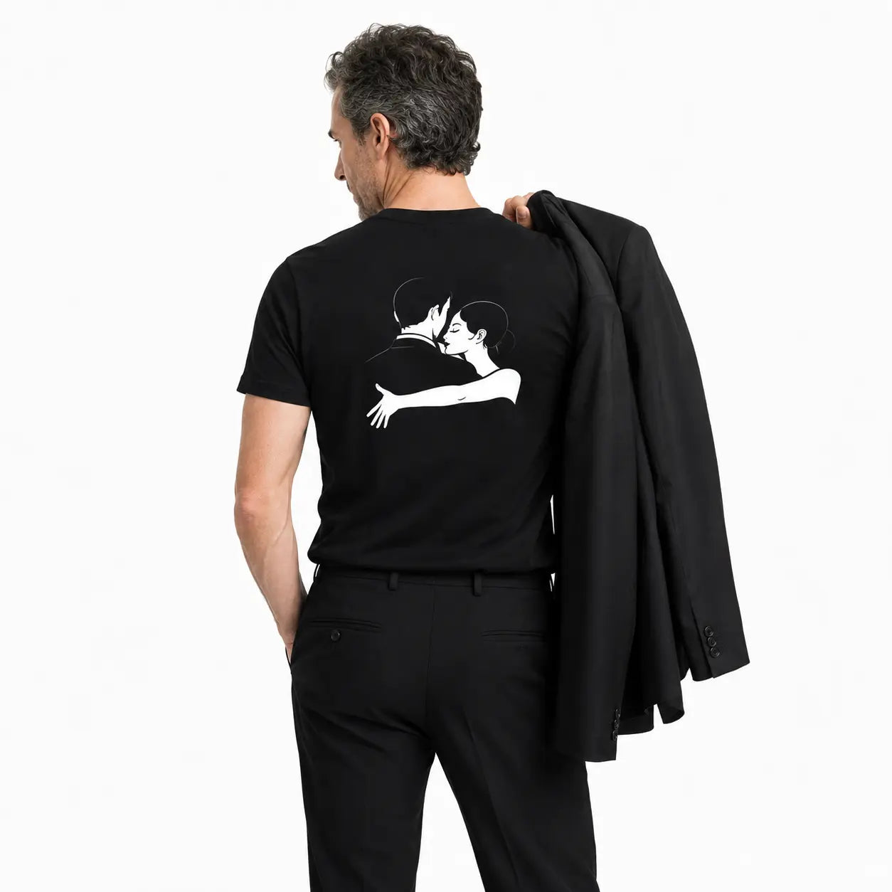 T-shirt tango homme abrazo noir costume