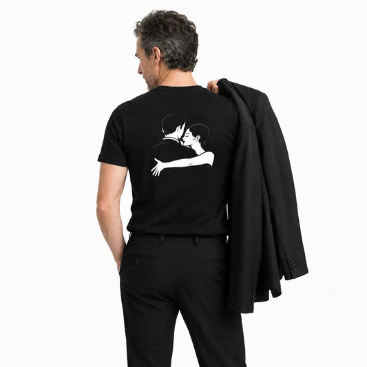 T-shirt tango homme abrazo noir costume