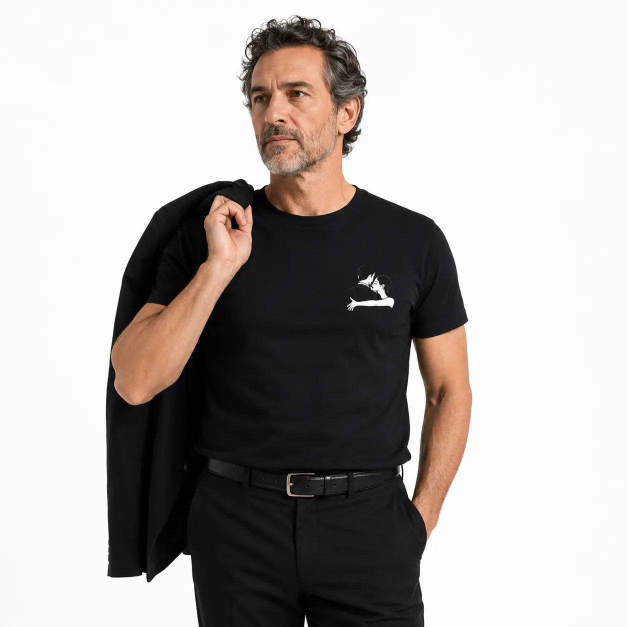 T-shirt tango abrazo homme face costume