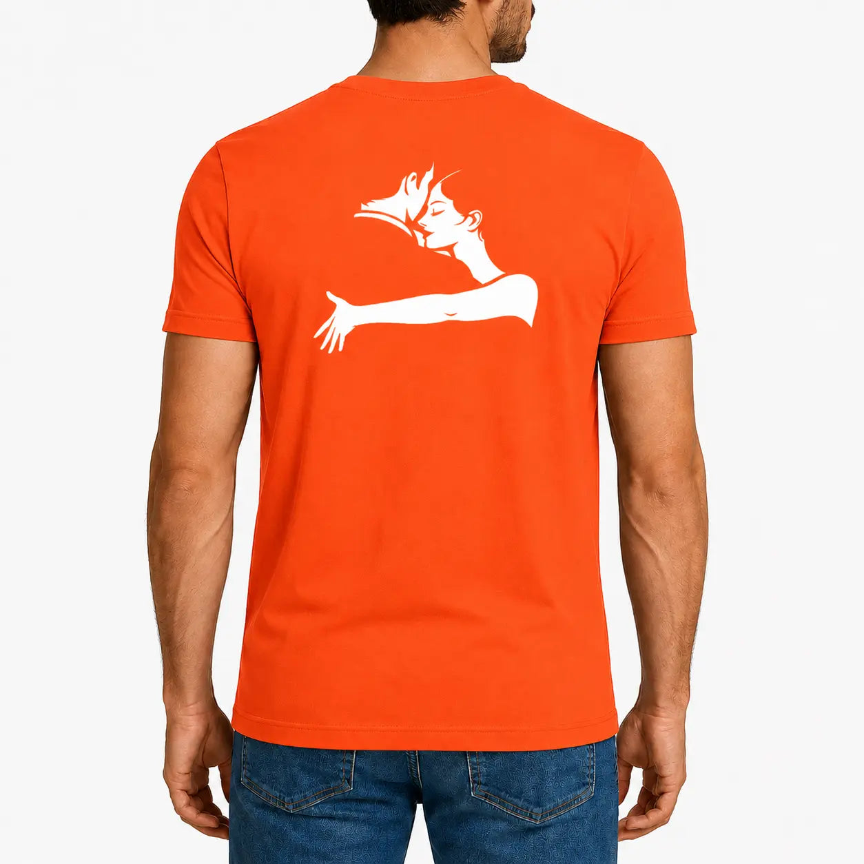 T-shirt tango homme abrazo orange