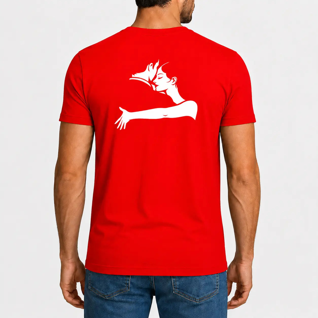 T-shirt tango homme abrazo rouge