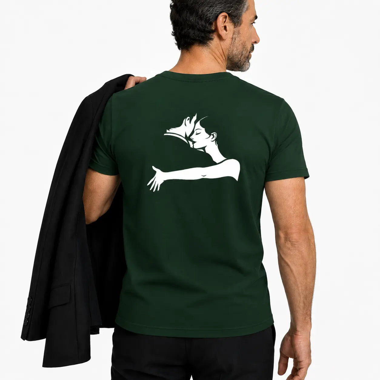 T-shirt tango homme abrazo vert foncé