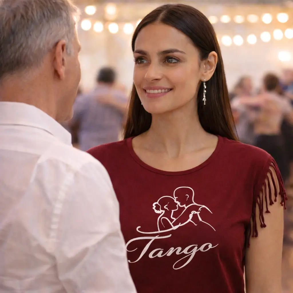 T-shirt femme tango bordeaux